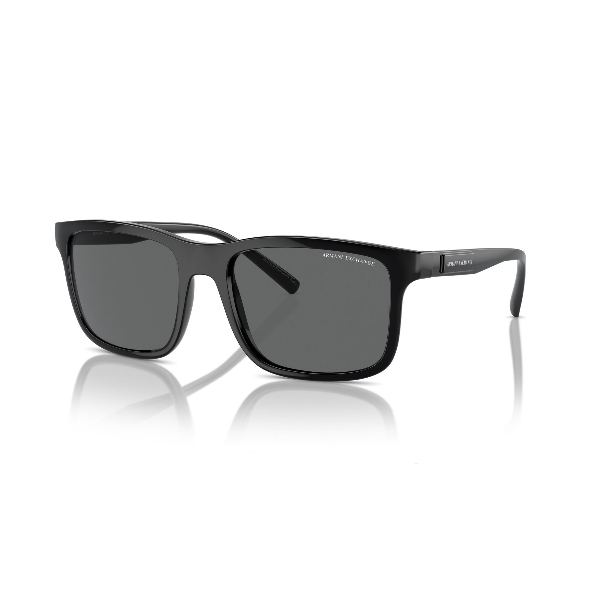 Armani Exchange AX4145S 57mm Man Rectangle Sunglasses Dark Grey Lens