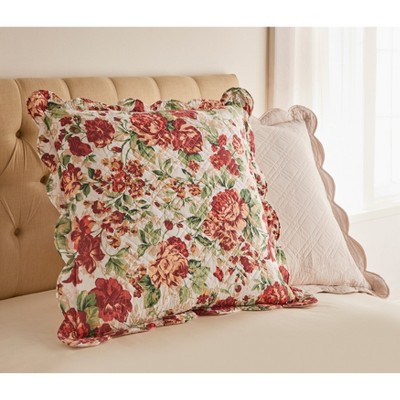 BrylaneHome Florence Euro Sham - Euro, Spice Floral Multi