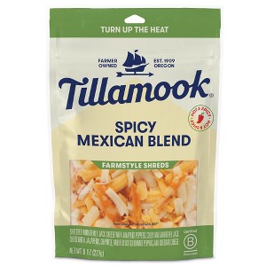 Tillamook Farmstyle Spicy Mexican Blend Shredded Cheese - 8oz - 1 of 4
