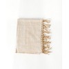 Slickblue Handwoven Cotton Hand Towel with Tassels, Decorative Kitchen & Bath Towel, Beige or Navy, 20x20 - 2 of 3
