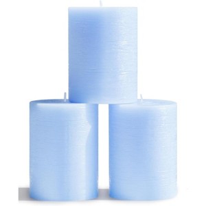 3x4 inch Pillar Candles Set of 3 ¨C Unscented Dripless Rustic Candles for Decor, Centerpieces, Weddings - 1 of 4