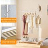 Metal Clothing Rack for Hanging Clothes, Freestanding Garment Rack with Wheels, Rolling Clothing Rack for Hallway Bedroom Living Room - 4 of 4