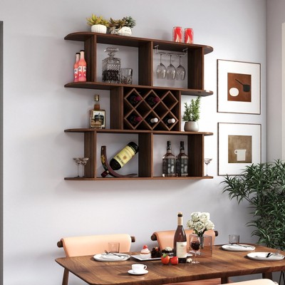 thumbnail image 2 of To Rent Industrial Pipe Shelves Wine Rack Wall Mounted With 4 Stem... 2 of 11