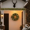 Garland, pre-installed LED lights, outdoor Christmas decoration suitable for front doors and indoor use, battery-powered, flame-retardant PVC - 4 of 4