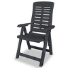 vidaXL Set of 6 Reclining Patio Chairs – Perfect for Garden, Outdoor, Patio – Made of Durable, Easy-to-Clean, Weather-Resistant Plastic – Anthracite - 3 of 4