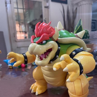 Super Mario Movie Bowser Action Figure avec effet de respiration de feu 18cm