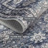 Washable Area Rugs Non-Slip Vintage Rugs for Living Room, Low Pile Stain-Resistant Distressed Oriental Carpet, Foldable Floral Print Floor Covering - 2 of 4