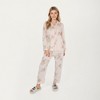 Anna-Kaci Lounge Women's 2-Piece Set Long Sleeve Button Front Pajama Top with Matching Relaxed Fit Pants Floral Print Sleepwear - 3 of 4