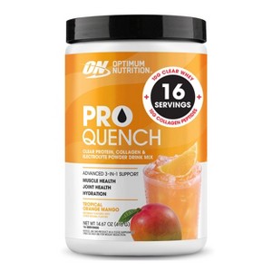 Optimum Nutrition Pro Quench Whey + Collagen Protein Powder, Tropical Orange Mango, 16 Servings - 1 of 4