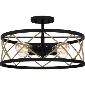 Quoizel Lighting Cedar Park 4 - Light Semi-Flush Mount in  Matte Black - 1 of 4