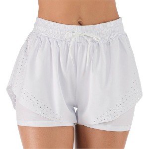 Anna-Kaci Active Women's Running Shorts Double Layer Fitness Workout Athletic Shorts - 1 of 4