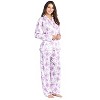 Casual Nights Women's Long Sleeve Notch Collar Floral Pajama Set - 2 of 4