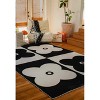 Lany Space Black and White Four Leaf Clover Rug - 2 of 4