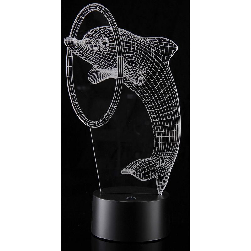 Link 3D Dolphin Lighting Laser Cut Precision Multi Colored LED Night Light Lamp - Great For Bedrooms, Dorms, Dens, Offices and More!, 1 of 13