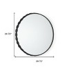 HomeRoots 30" Black Metal Scalloped Framed Accent Mirror - 3 of 4