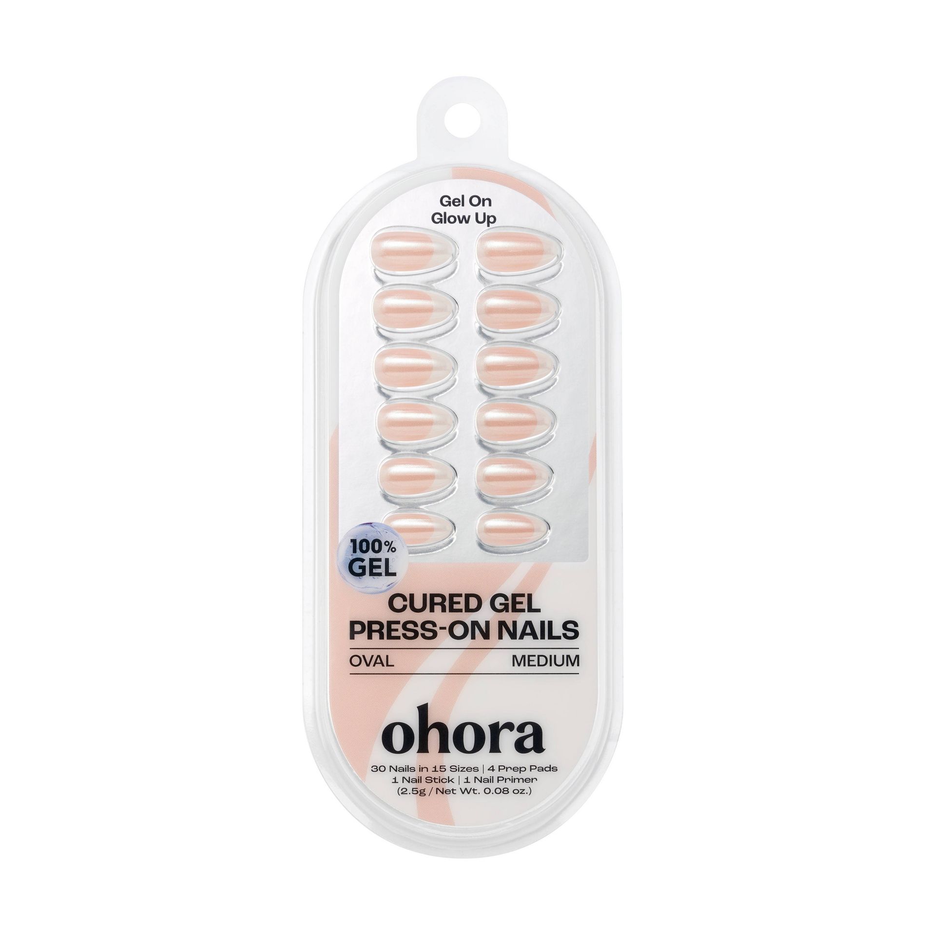 Ohora Nail Art Gel Tip - French Chrome - 30ct