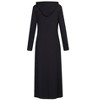 Women Long Sleeve Pullover Hoodie Dress Stripe Pocket Slim Sweatshirt Casual Maxi Dress - 4 of 4
