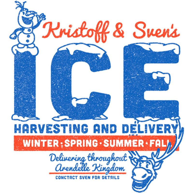 Men's Frozen Kristoff & Sven's Ice Harvesting And Delivery T-Shirt, 2 of 4