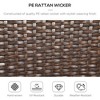 Stackable PE Rattan Outdoor Dining Chairs with Cushion, Patio Wicker Dining Chair with Armrests & Backrest - 4 of 4