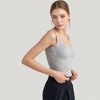 Anna-Kaci Active Women's Ribbed Knit Square Neck Tank Top with Wide Straps - 2 of 4