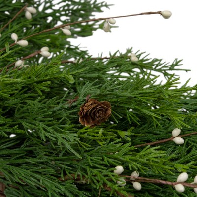 22" Pine Cone and Grapevine Christmas Wreath
