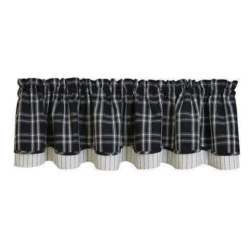 FAIRFIELD Black and White Plaid Fabric Shower Curtain by Park Designs 