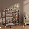 Whizmax Bar Cart, 3 Tier Bar Carts for The Home, Rolling Bar Cart with Wheels, Drink Cart with Wine Rack & Wine Glass Holder Up to 24 for Kitchen - 4 of 4