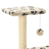 vidaXL Cat Tree Beige with black paw prints - 4 of 4