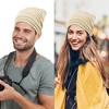 NPolar "Unisex Knit Beanie Hat Winter Warm Slouchy Baggy Skull Cap for Men and Women, 5 Color Options" Beige - 2 of 4