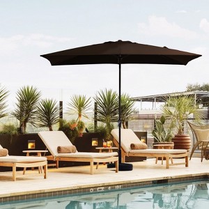 Hyleory 10FT Market Umbrella for All Seasons, 6 Iron Core Ribs, Size: 120" x 96" - 1 of 4