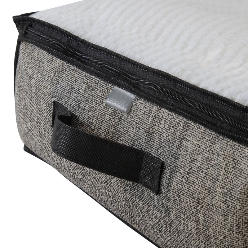 Simplify 40 x 18 x 6 2pk Under Bed Storage Bags Black, 5 of 7