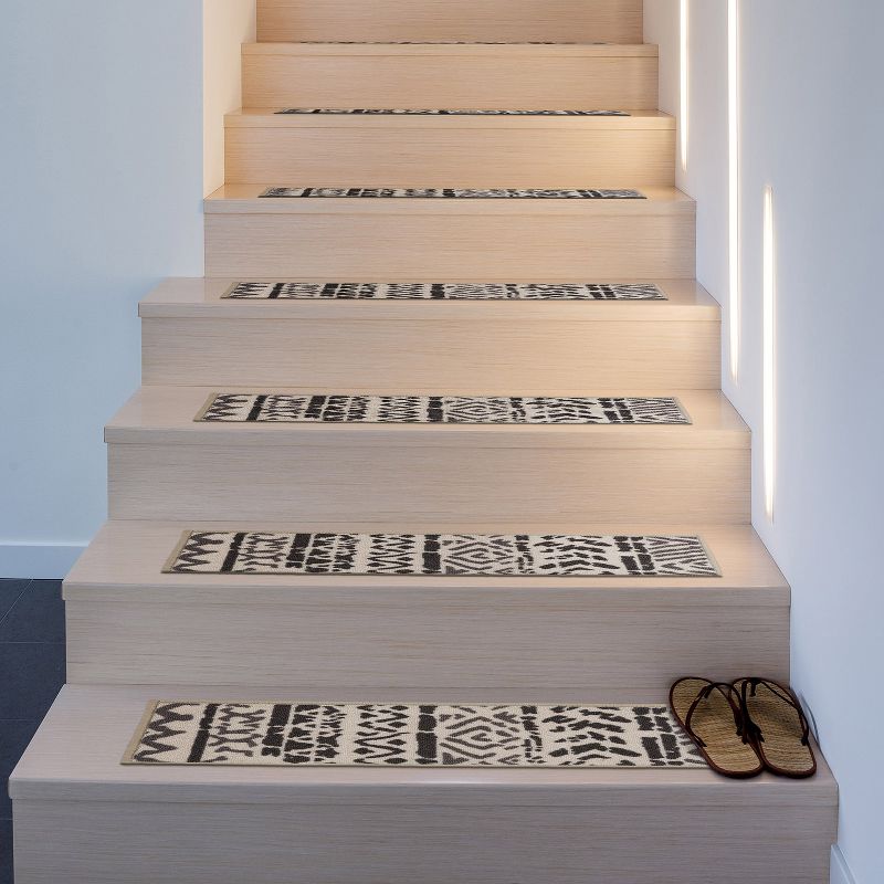 World Rug Gallery Bohemian Design Geometric Non-Slip Stair Treads, 2 of 11