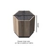 Rustic Vintage Coffee Side Table with 1 Drawer, Textured Black + Warm Oak - ModernLuxe - 3 of 4