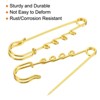 Unique Bargains Metal Decorative DIY Women's Clothing Dress 4 Holes Sewing Brooch Pins 10 Pcs - 4 of 4