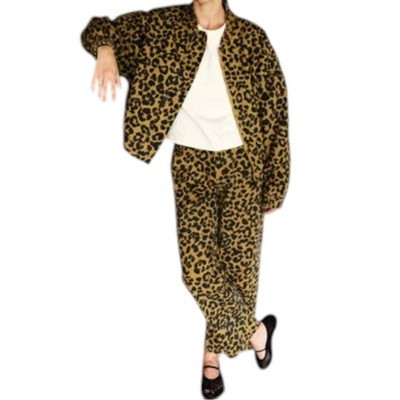 Women's Denim Leopard Pants - FRNCH