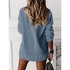Imily Bela Women's Sexy V-Neck Sweater Long Sleeve Solid Color Knitted Loose Pullover Sweatshirt Top - 2 of 3
