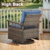 POCASSY 6 Piece All Weather Wicker Patio Furniture Set, Outdoor Conversation Set with Patio Sofa Couch Swivel Patio Chairs Coffee Table and Ottomans - 2 of 4
