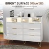 6 Drawer Dresser with Led Lights, Modern Dresser with 3 Open Shelves for Bedroom - 4 of 4