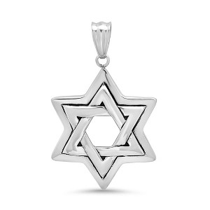 Steeltime 24" stainless steel star of David pendant - 1 of 4
