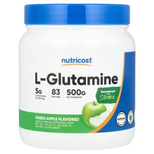 Nutricost L-Glutamine, Green Apple, 17.9 oz (500 g) - 1 of 2