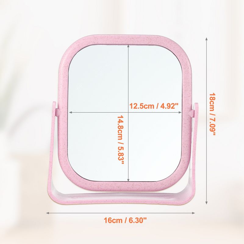 Unique Bargains Plastic Double Sided 360° Rotating Makeup Mirror 1 Pc, 3 of 7