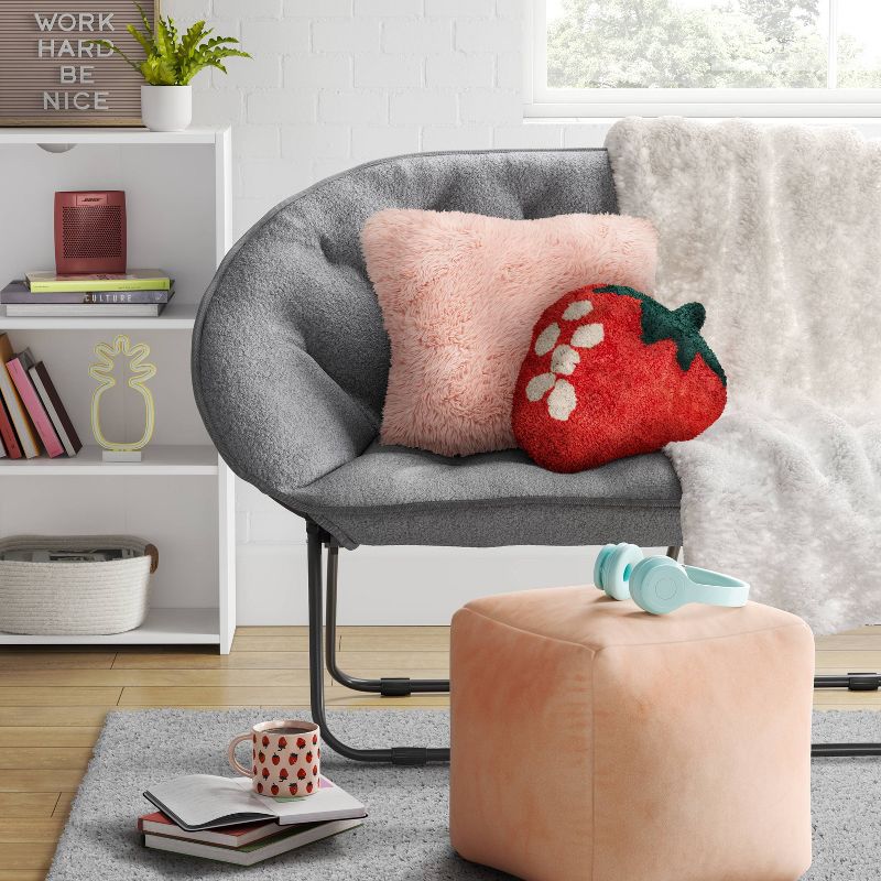 Strawberry Tufted Woven Heart Shaped Throw Pillow - Room Essentials&#8482;, 3 of 6