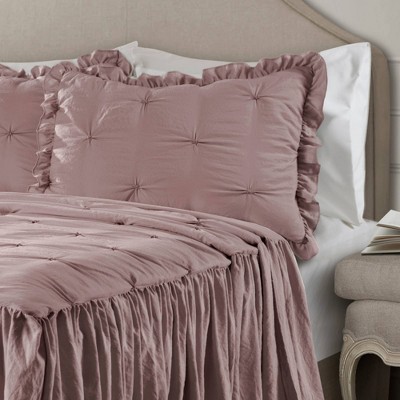 Lush Décor Ravello Pintuck Ruffle Skirt Bedspread & Sham Set, 3 of 11