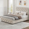 Frame with 4 Storage Drawers, Faux Leather Upholstered Platform Bed Frame, Adjustable Headboard, , No Box Spring Needed - 4 of 4