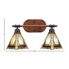 Toltec Lighting Blacksmith 2 - Light Vanity in  Painted Wood/Dark Granite with 7" Zion Art Glass Shade - 2 of 2