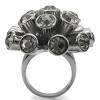 Slickblue Ruthenium Finish Brass Ring with Jet Crystal Stones for Women, Bold and Sophisticated Style, Size 5-9 - 4 of 4
