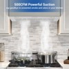 Tylza Kitchen Range Hood Insert - 28 Inch, 500 CFM, 3-Speed, LED Lights, Stainless Steel - 2 of 4