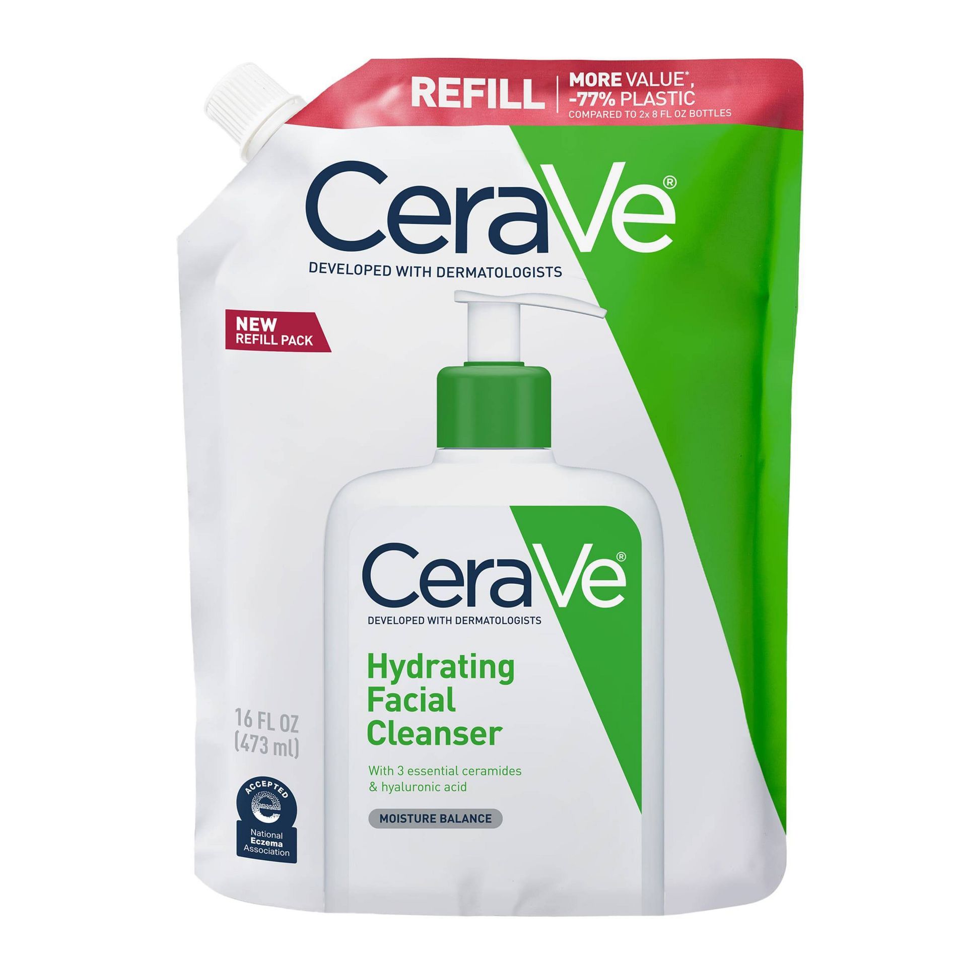 CeraVe Hydrating Face Wash with Hyaluronic Acid and Glycerin for Normal to Dry Skin