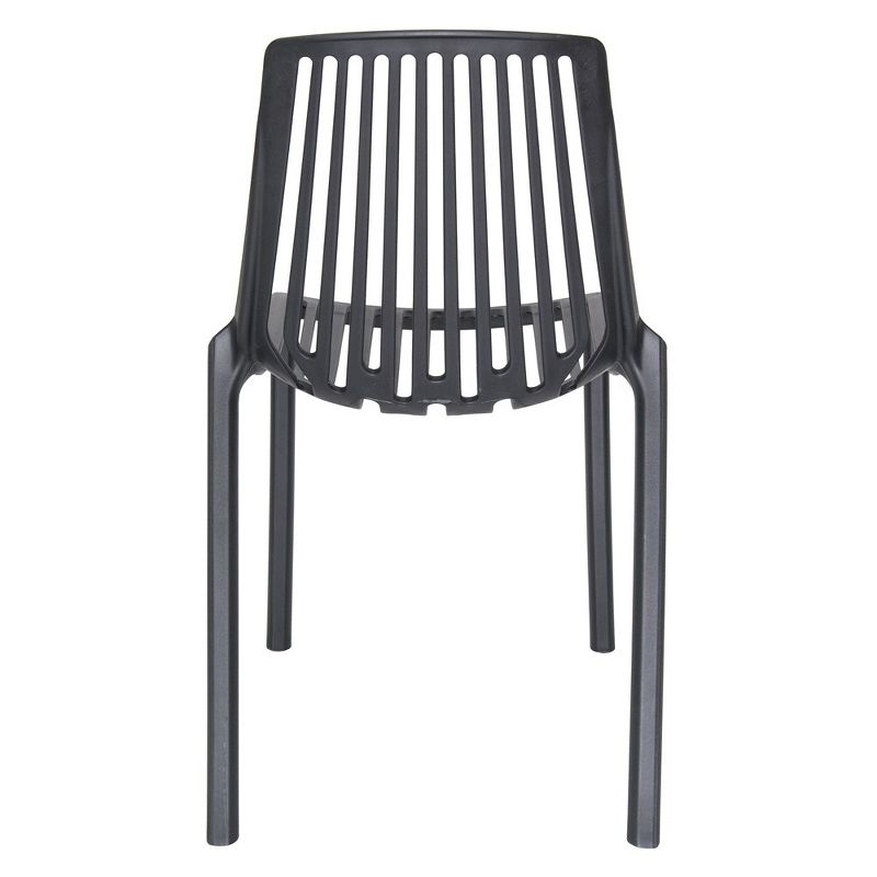 LeisureMod Acken Plastic Stackable Dining Chair Set of 2, 4 of 7