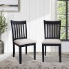 CAVINAS Traditional Wooden Dining Chairs with Slatted Back and Padded Seat, Set of 2, Kitchen Side Chairs - 3 of 4